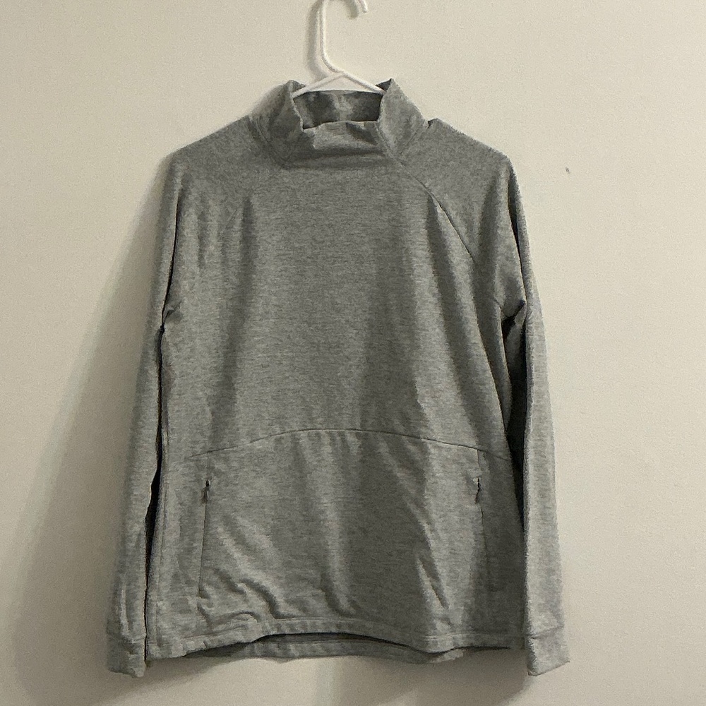 Ladies Heather Gray Kyodan Outdoor Mock Neck Tunic Size Large